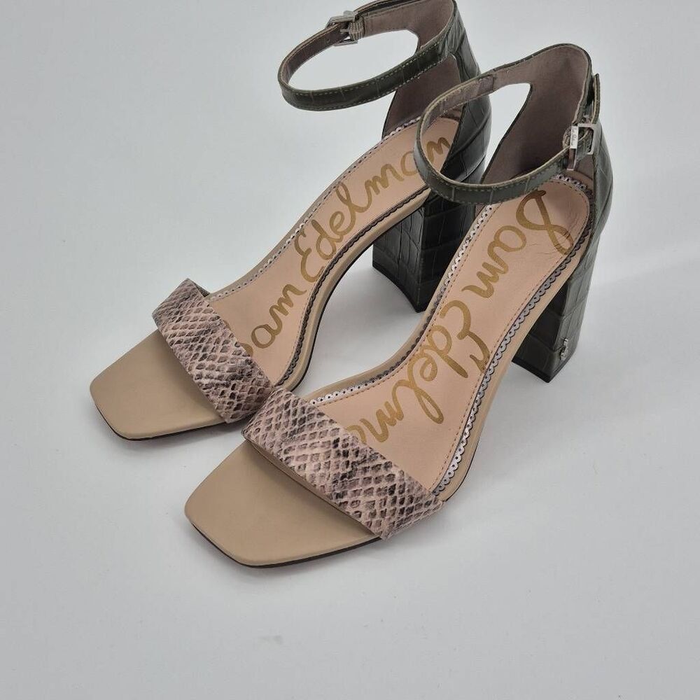 Sam Edelman Daniella Ankle Strap Leather Heels Size 9